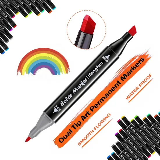 4 Colors Dual Tip Coloring Markers {2}
