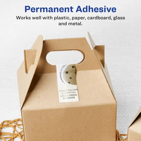 Avery Pearlized Ivory Rectangle Labels with Sure Feed Technology, Print-to-the-Edge, 2.25" x 7.75" {3}