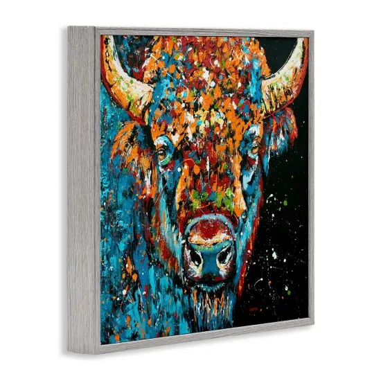 Stupell Industries Modern Bison Street StyleFramed Giclee Art Gray Frame {3}