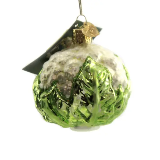 Old World Christmas 2.5 Inch Cauliflower Tree Ornament , Ornament Vegetable Green {2}