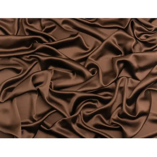 1 Yard Chocolate Silk Crepe Back Satin Luxurious Soft Smooth Flowing Fabric 44 inch Width {3}
