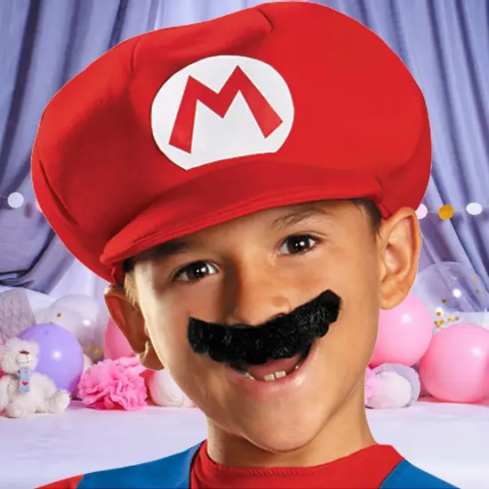 Boys Super Mario Costume with Hat and Mustache Set {2}