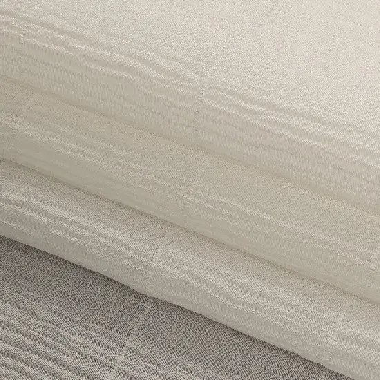 1 Yard Coconut Milk Stretch Crinkled Silk Crepe Pinstripe Luxury Apparel Material 44 inch Width {3}