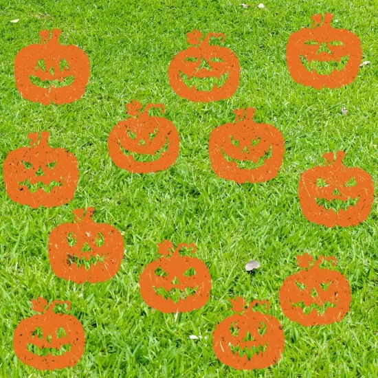 8 Pcs Large Pumpkin Stencils(Pumpkin) {1}