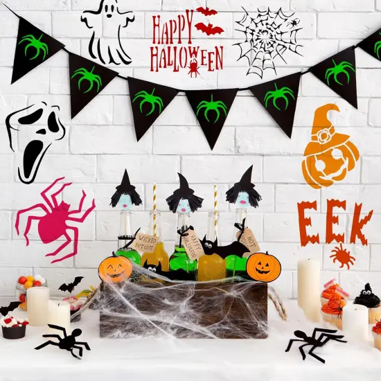 24pcs Reusable Halloween Stencils(	24pcs) {2}