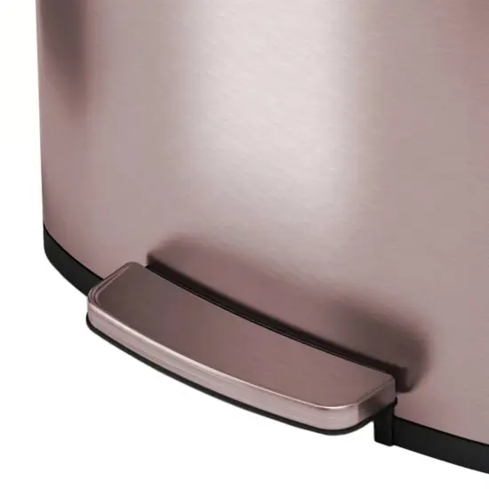 Copper Rose Gold Stainless Steel Step Trash Can with Slow Close Lid and Odor Seal {2}