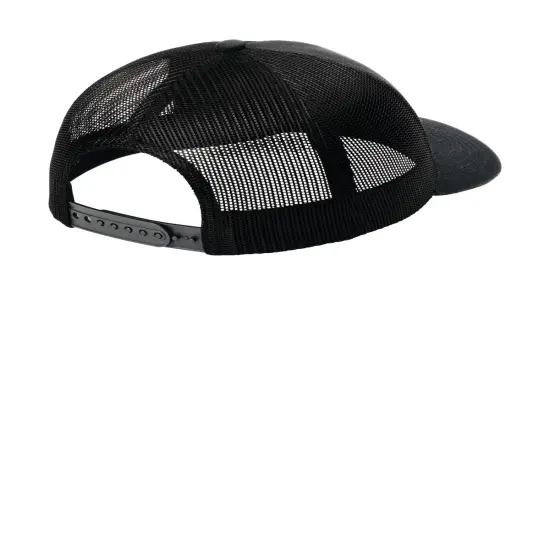 Port Authority&reg; Low Profile Snapback 5 Panel Trucker Cap Black/ White {5}