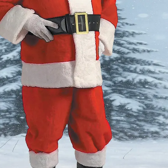 Rental Quality Santa Suit, Coat Pants Hat Belt Gloves Boot Tops {6}