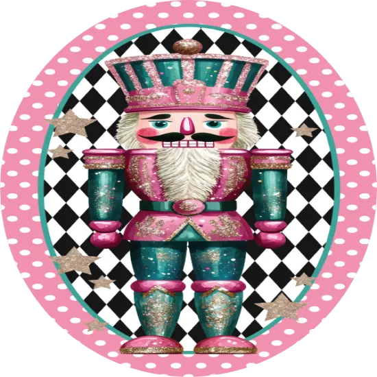 Pink Oval Nutcracker Sign {1}