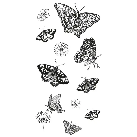 Sizzix Clear Stamp Set By Lisa Jones-Nature Butterflies {1}