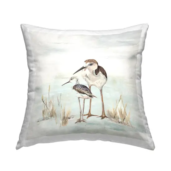 Stupell Industries Two Sandpiper Beach Birds Indoor Pillow, 18 x 7 x 18 {1}