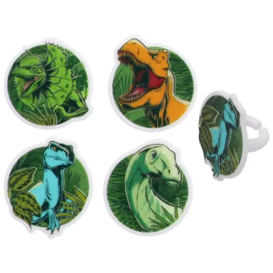 Jurassic World Cupcake Rings 12ct {1}