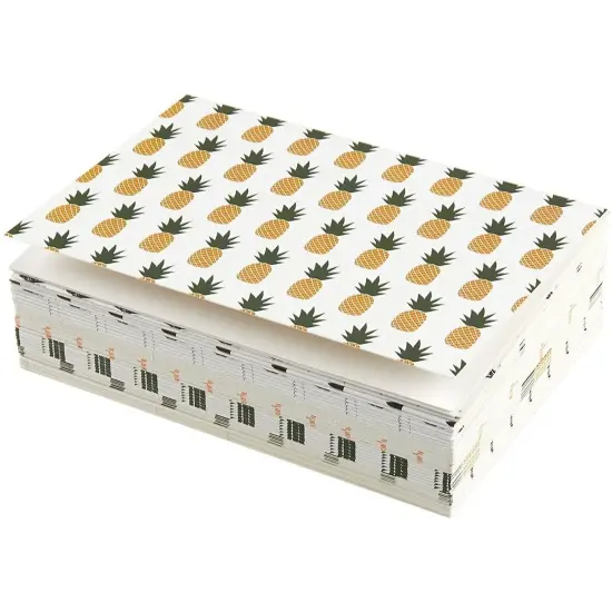 Blank Tropical Greeting Cards with Envelopes, Pineapple Palm Tree (4x6 In, 48 Pack) Multicolor {7}