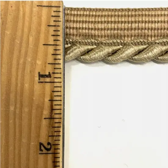 Large Twist Cord with Lip Piping Trimming - 6 Yards - Many Colors Available! Beige {2}