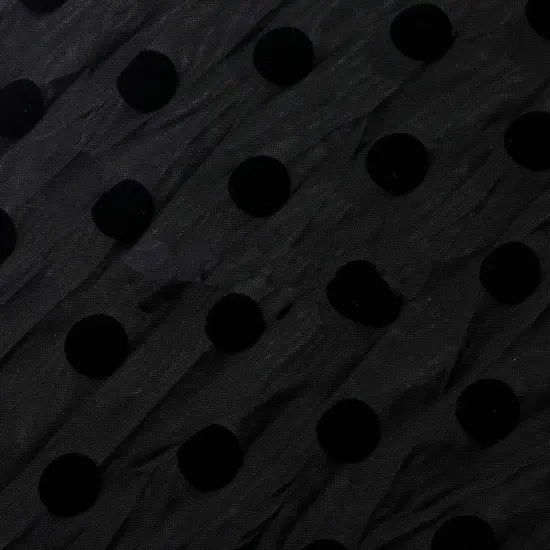 Flocked Dot Mesh Poly Spandex Mesh {7}