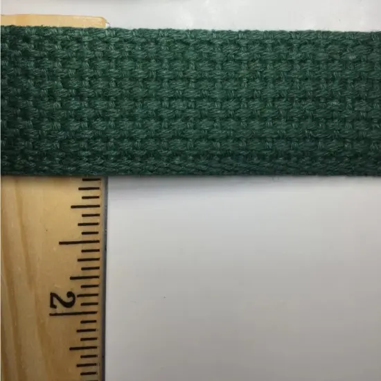 1" Cotton Webbing - 10 Continuous Yards - Made in USA! Hunter {2}