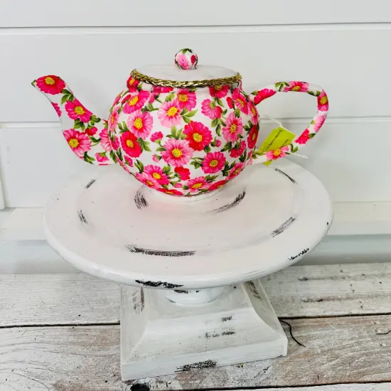 63202PK -H6xW10 Pink Foam Tea Pot Wreath Attachment {4}