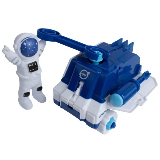 Space Adventure: Build Your Own Space Station Playset - 7pcs, Rocket, Rover, Spacecraft, 2 Astronaut Figures & Construction Tools, NASA Toy, Kids 3+ {7}