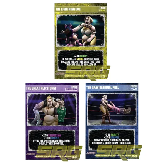 Supershow Cosmic Crusader: Jupiter - Wrestling Card and Dice Game. SRG Structure Deck. Ages 12+, 2-6 Players, 10 Min Game Play {7}