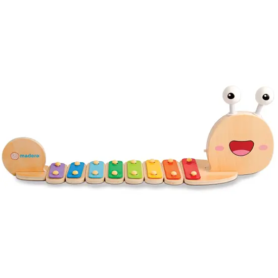 Madera Wood: Snailyphone - Snail-Designed 8-Key Xylophone, 2 Matching Mallets, Wooden Musical Instrament, Interactive Toy, Kids-Toddlers Ages 3+ {7}