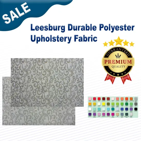 Leesburg Durable Polyester Upholstery Fabric Beige {2}