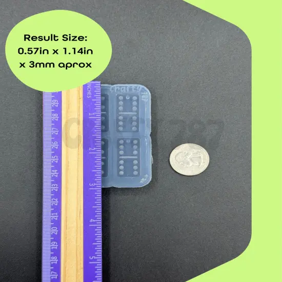 Domino Doble 5-6 Dangle Earring Silicone Mold (D14) {2}