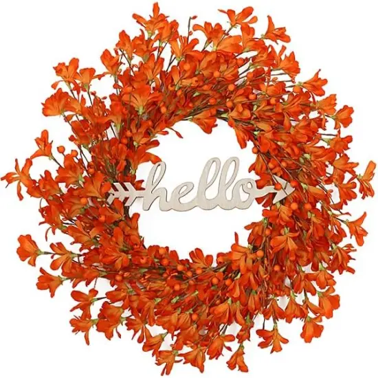 Orange - Forsythia Wreaths for Front Door {1}
