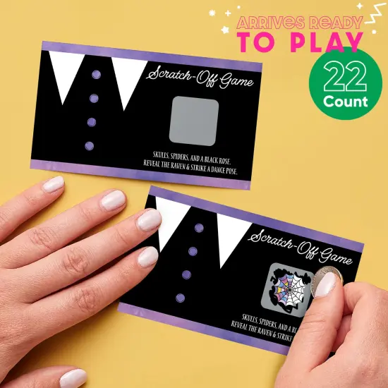 Big Dot of Happiness Goth Girl Party Game Scratch Off Cards, Fun Activity for Kids, Halloween or Gothic Birthday Party Game for Girls - 22 Count {3}