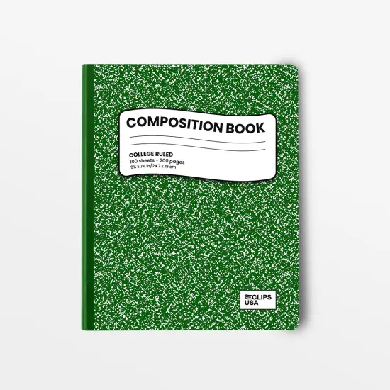 Green Marble Wide-Ruled Composition Notebook &ndash; 48 Ct {1}