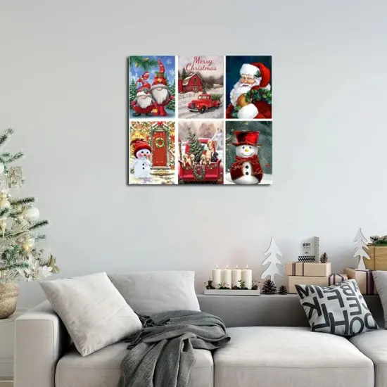 6 Pack Christmas Diamond Painting Kits for Adults - Diamond Art {3}