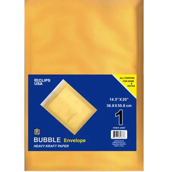 Kraft Padded Bubble Mailers 14.5x20 in, Peel & Seal &ndash; 48 Ct {1}