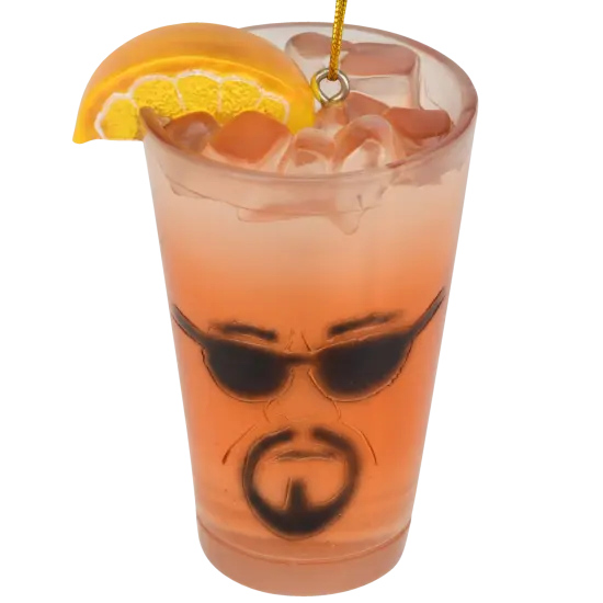 Tree Buddees Iced T Ornament Funny Rapper & Actor Inspired Resin Glass of Iced Tea {3}