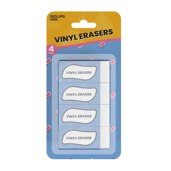 White Vinyl Erasers &ndash; Non-Toxic &ndash; 4 Count &ndash; 48 Sets {1}