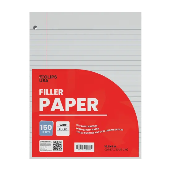 Filler Paper Wide-Ruled White &ndash; 150 Sheets &ndash; 36 Packs {1}