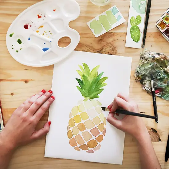 8Pcs Sable Brush Set Variety Shapes with Flat, Round Pointed, Cat's Tongue Oval Wash Perfect for Watercolor Acrylic Gouache Inks Painting {5}