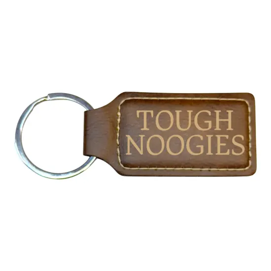 Keychain - Rectangle - Tough Noogies - Leather Pink/Black {4}