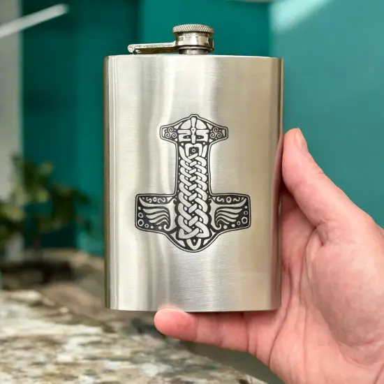 8oz Mj&ouml;lnir Flask Mjolnir {2}
