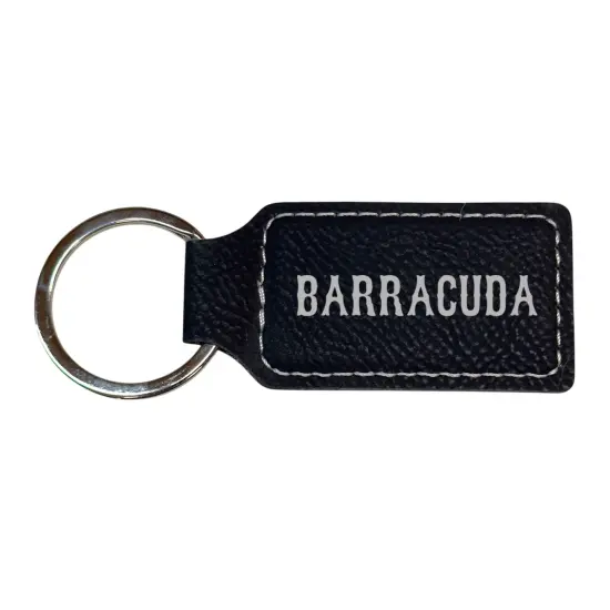 Keychain - Rectangle - Barracuda - Leather Pink/Black {2}