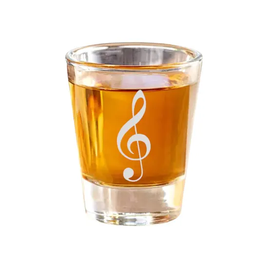 2oz Treble Clef Shot Glass {1}