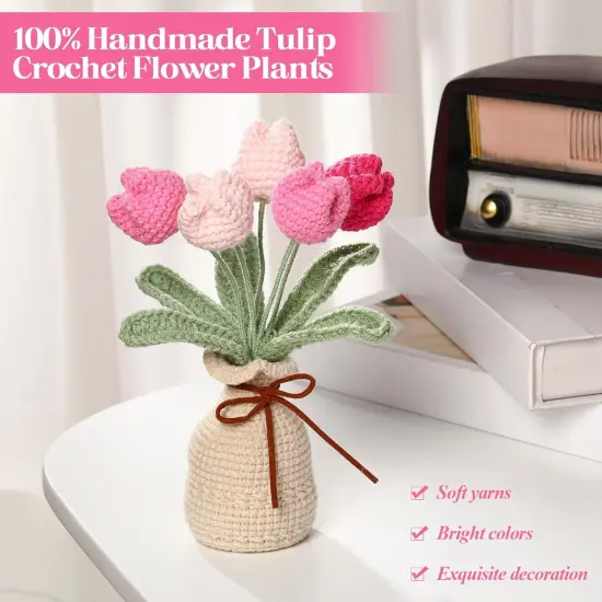 Crochet Knitting Tulip Bouquets {4}