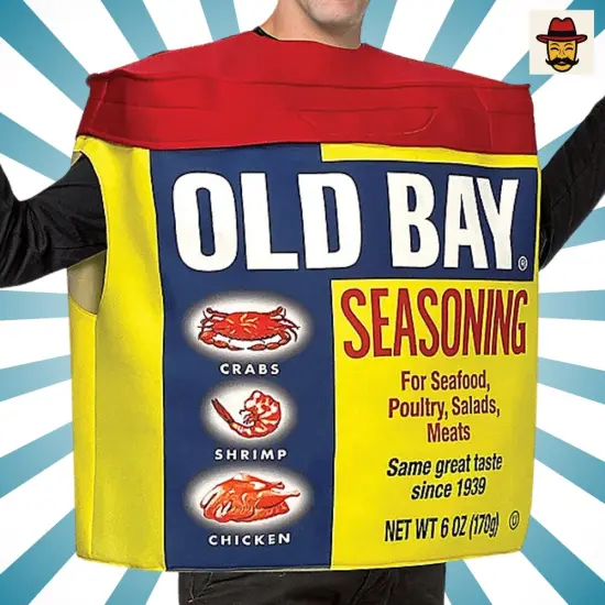 Adult's Old Bay Seasoning Can Costume Funny Food Spice Tunic Funny Seasoning Outfit {5}