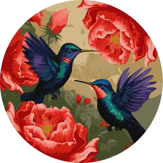 Painting by Numbers kit Colourful hummingbirds KHO-R1048 {2}