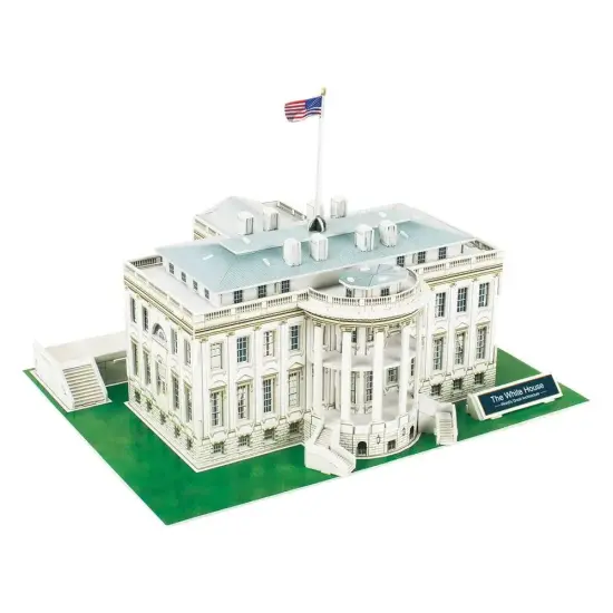 Paper Model Building Kit White House C060. Papercraft 3D Puzzle {1}