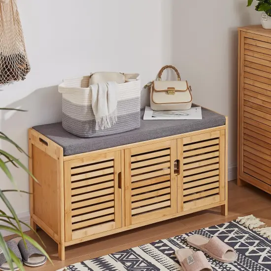 Storage Baskets for Organizing, Woven Baskets for Shelves, Rectangle Decorative Organizer for Storage Clothes, Toy, Books, Towels Nursery Bins 3 Pack (Gradient Grey) {2}