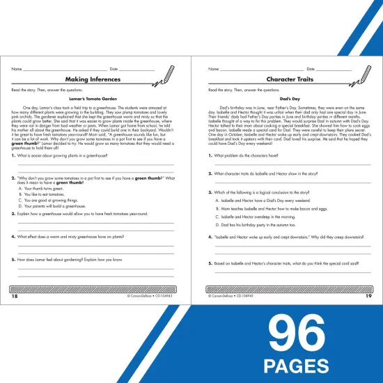 Carson Dellosa Language Arts Instant Assessments for Data Tracking Book, Grammar, Decoding Words, Fluency, and Reading Comprehension 3rd Grade Tests, Classroom or Homeschool Curriculum {4}