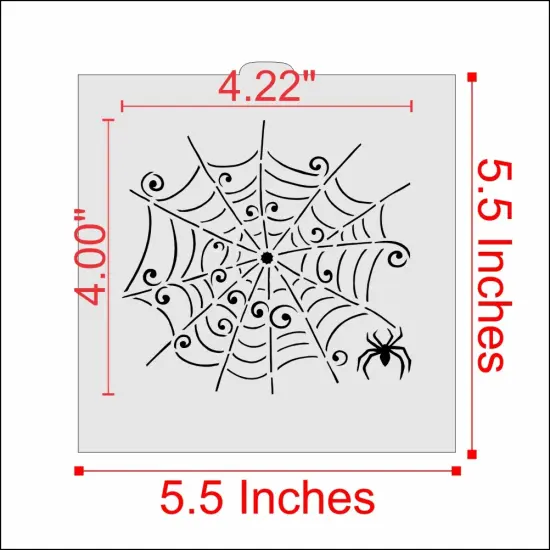Whimsical Spiderweb Cookie & Craft Stencil | CM022 by Designer Stencils | Stencils for Royal Icing, Airbrush, Dusting Powder | {3}