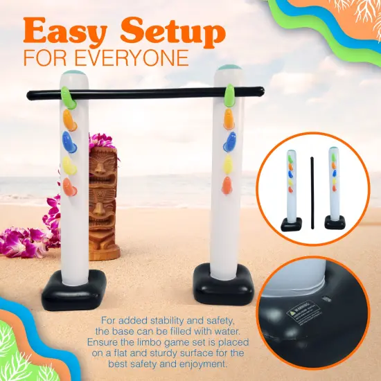 4E's Novelty Inflatable Limbo Game &ndash; 62"" Limbo Stick for Kids Party & Outdoor Party Games {4}