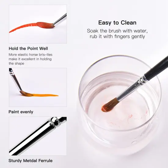 Watercolor Brushes Professional Set, 10 Artist Brushes Watercolor Paint Brushes {4}