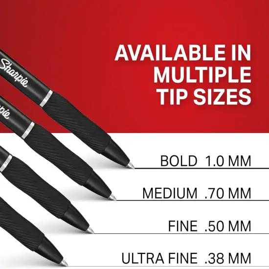 Gel Pens, Drawing Pens, Gel Ink Pens For Journaling, Writing Pens, Coloring Pens, Medium Point Pens (0.7Mm), Black Barrel, Black Gel Ink, 12 Count {3}