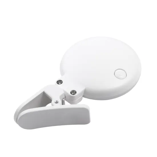 2" LED 360° Mini Ring Light with Clip for Photo, Video, Phone, Laptop Dimmable, 3 Switchable Modes, 20 Beads, Rechargeable Micro USB (White) {7}